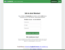 Tablet Screenshot of drei-worte.de